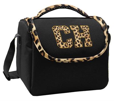 Coral High Kız Çocuk Siyah Kahverengi Leopar CH Desenli Isı Yalıtımlı Beslenme Çantası 37128