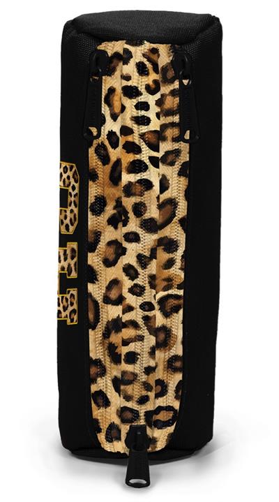 Coral High Kız Çocuk Siyah Kahverengi Leopar CH Desenli Üç Gözlü Okul Kalem Çantası 31028