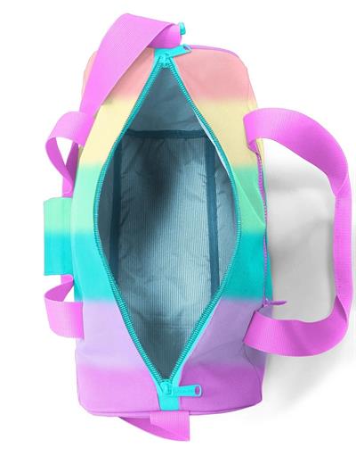 Coral High Kız Çocuk Spor ve Seyahat Çantası - Yeşil Pembe Çok Renkli Desenli - 27530