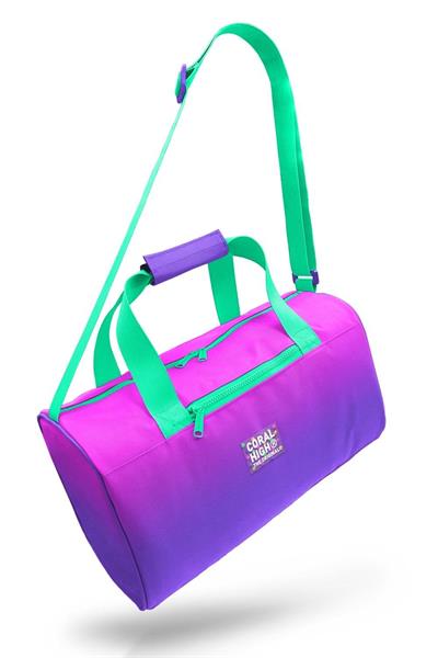 Coral High Kız Çocuk Spor ve Seyahat Çantası - Pembe Mor Renk Geçişli Desenli - 27518