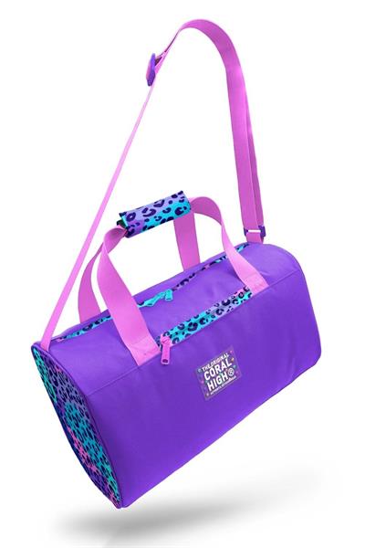Coral High Kız Çocuk Spor ve Seyahat Çantası - Mor Pembe Leopar Desenli - 27532