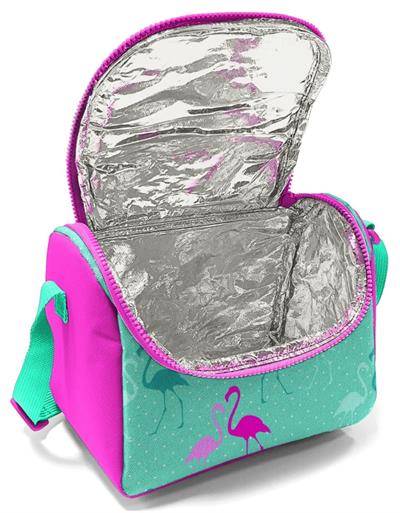 Coral High Kız Çocuk Su Yeşili Pembe Flamingo Okul Beslenme Çantası - Isı