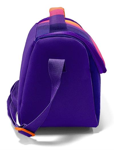 Coral High Kız Çocuk Termoslu Beslenme Çantası - Mor Turuncu Renkli Çizgili, Kız Çocuk 22774