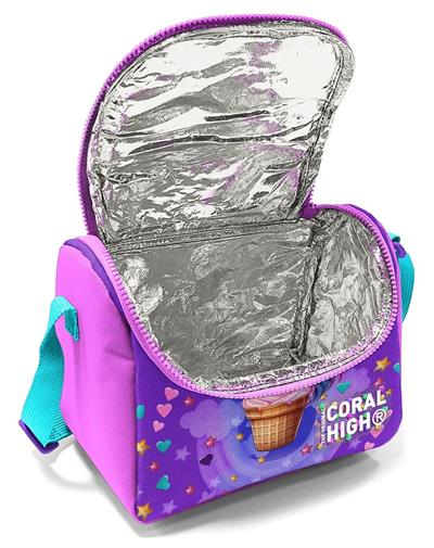 Coral High Kız Çocuk Termoslu Beslenme Çantası - Mor Pembe Dondurma Unicorn, Kız Çocuk 12782
