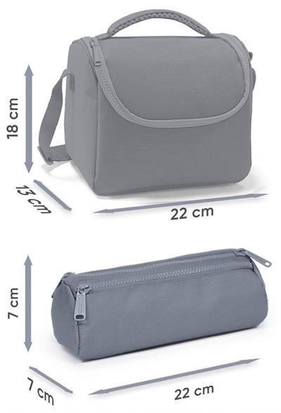 Coral High Kız Çocuk Yeşil Pembe Bisikletli Kız Thermo Beslenme Çantası ve Üç Bölmeli Kalem Çantası Seti