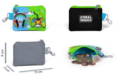 Coral High Kulaklık Game Bozuk Para Çantası - Kız Çocuk