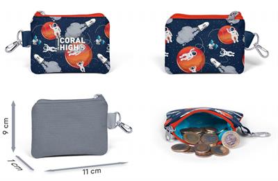 Coral High Lacivert Mavi Astronot Bozuk Para Cüzdanı - Erkek Çocuk
