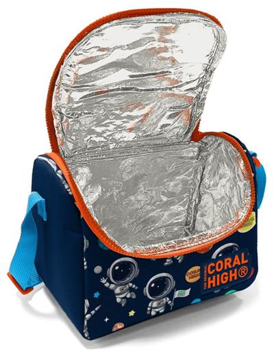 Coral High Lacivert Mavi Astronot İlkokul Okul Sırt ve Beslenme Çantası Seti - Erkek Çocuk