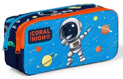 Coral High Lacivert Mavi Astronot Üçlü Okul Çantası ve Bel Çantası Seti - Erkek Çocuk