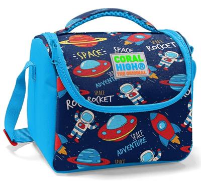 Coral High Lacivert Mavi Uzay Desenli Beslenme Çantası - Erkek