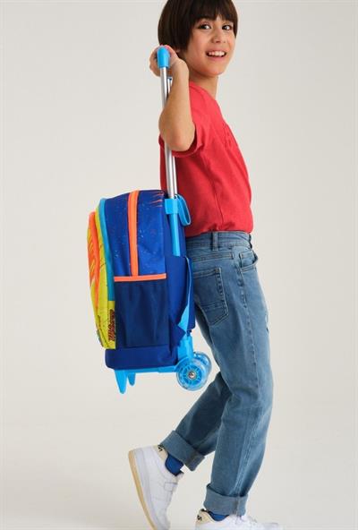 Coral High Lacivert Motorsiklet Tekerlekli Okul Çantası ve Kalemlik Seti - Erkek Çocuk