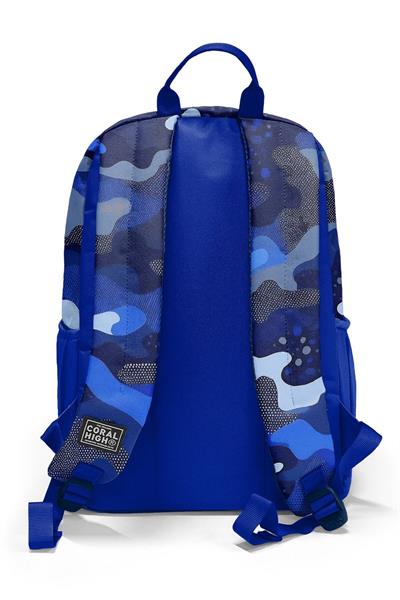 Coral High Lacivert Saks Kamuflaj Desenli 3lü Okul Çanta Seti SET0123689 - Erkek
