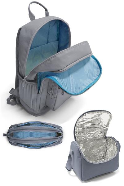 Coral High Lacivert Turkuaz Desenli 3lü Okul Çanta Seti SET0123686 - Erkek