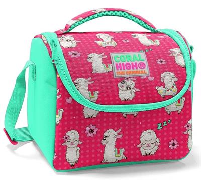 Coral High Lama Baskılı İlköğretim Okul Sırt Çantası ve Beslenme Çanta Seti - Kız Çocuk