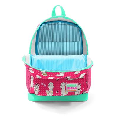 Coral High Lama Baskılı İlköğretim Okul Sırt Çantası ve Beslenme Çanta Seti - Kız Çocuk