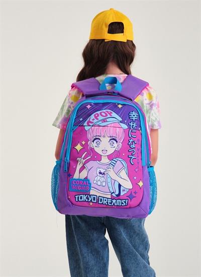 Coral High Lavanta K-Pop Üçlü İlkokul Okul Çanta Seti - Kız Çocuk