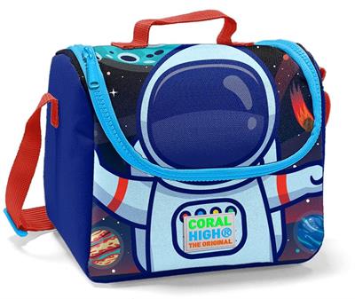 Coral High Mavi Astronot Baskılı İlkokul Çanta Seti - USB Çıkışlı - Erkek Çocuk