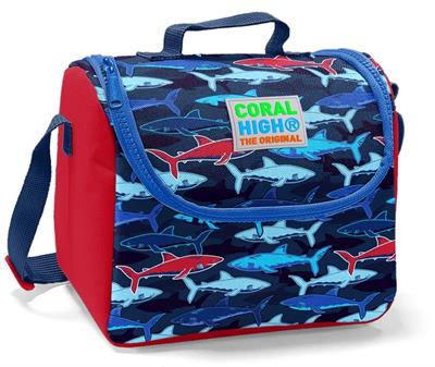 Coral High Mavi Köpekbalığı Baskılı Erkek İlkokul Çanta Seti - USB Çıkışlı