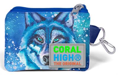 Coral High Mavi Kurt Desenli Bozuk Para Çantası - Erkek Çocuk