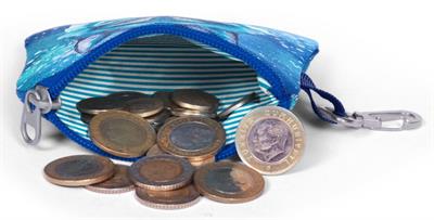 Coral High Mavi Kurt Desenli Bozuk Para Çantası - Erkek Çocuk