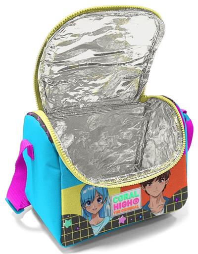 Coral High Mavi Pembe Anime Okul Sırt ve Beslenme Çantası Seti