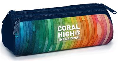 Coral High Mavi Turuncu Renk Geçişli Erkek Çocuk Üç Bölmeli Kalem Çantası 11190