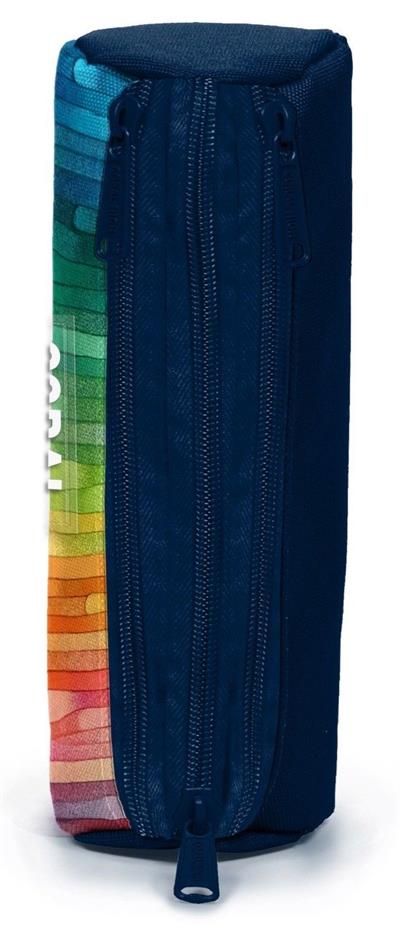 Coral High Mavi Turuncu Renk Geçişli Erkek Çocuk Üç Bölmeli Kalem Çantası 11190