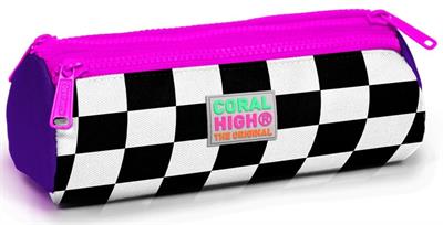 Coral High Mor Damalı İlkokul Sırt Çantası ve Kalemlik Set - USB Soketli - Kız Çocuk