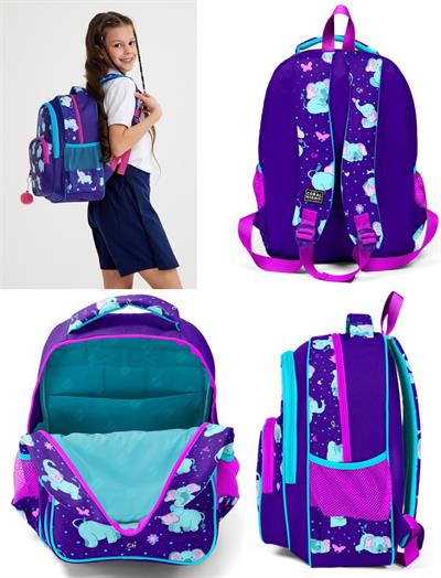 Coral High Mor Fil Kız Çocuk İlkokul Sırt Çantası ve Kalemlik Seti