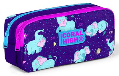 Coral High Mor Fil Kız Çocuk Üçlü İlkokul Okul Çanta Seti