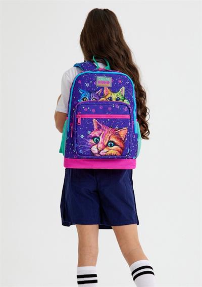 Coral High Mor Kedi Okul Sırt ve Beslenme Çantası Seti - Kız