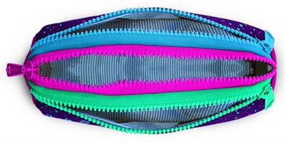 Coral High Mor Kedi Üç Bölmeli Kalem Çantası