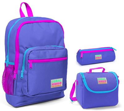 Coral High Mor Kız 3lü İlkokul Çanta Seti