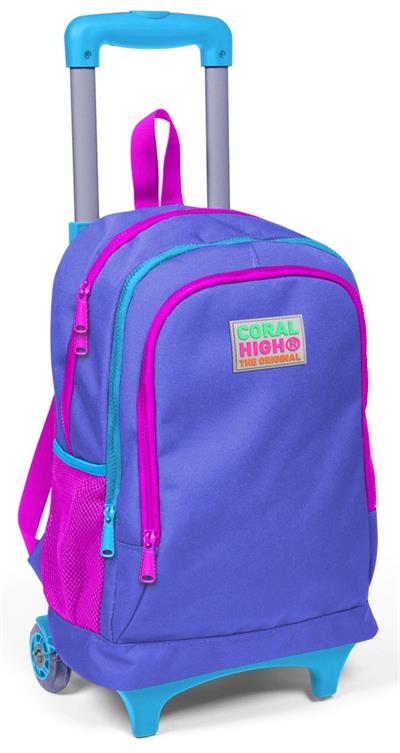 Coral High Mor Kız Çekçek Çanta Seti - Işıklı Tekerlekler