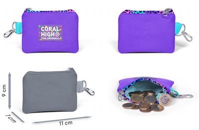 Coral High Mor Leopar Bozuk Para Çantası - Kız Çocuk
