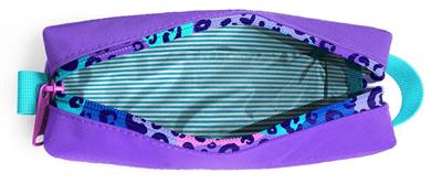 Coral High Mor Leopar Tek Bölmeli Kalemlik - Kız Çocuk Kalem Çantası