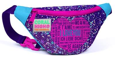 Coral High Mor Mavi Kalp USB Soketli Beşli Okul Çantası Seti - Kız Çocuk