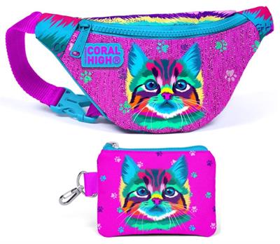 Coral High Mor Pembe Kedi Beşli Okul ve Günlük Çanta Seti - Kız Çocuk