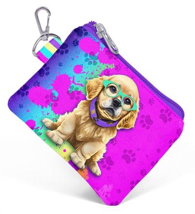 Coral High Mor Pembe Köpek Bozuk Para Çantası - Kız Çocuk