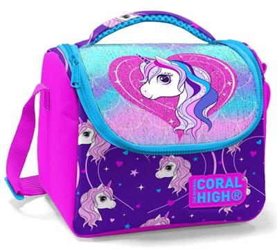 Coral High Mor Pembe Pegasus Kız Çocuk Okul Beslenme Çantası