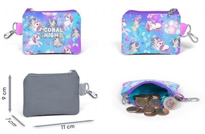 Coral High Mor Pembe Unicorn Bozuk Para Çantası - Kız Çocuk