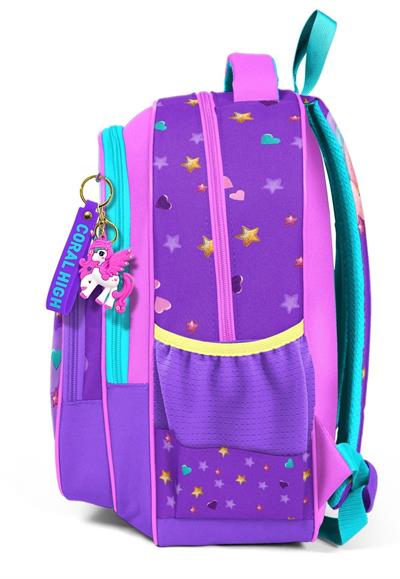 Coral High Mor Pembe Unicorn Kız Çocuk İlkokul Okul Sırt Çantası