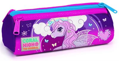 Coral High Mor Unicorn Baskılı Kız İlkokul Çanta Seti - USB Çıkışlı