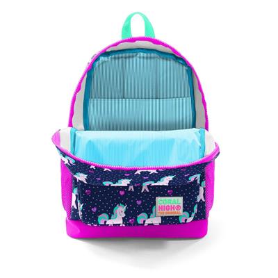 Coral High Mor Unicorn İlköğretim Okul Sırt Çantası ve Beslenme Çanta Seti - Kız Çocuk