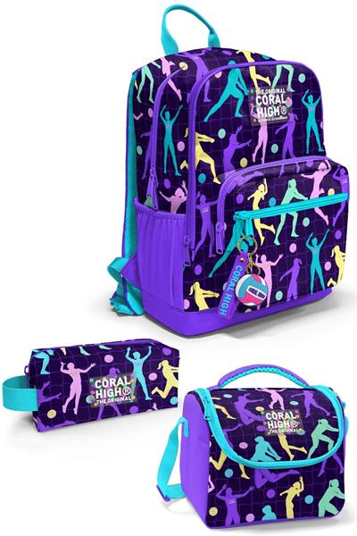 Coral High Mor Voleybol 3lü Okul Çanta Seti SET0123636