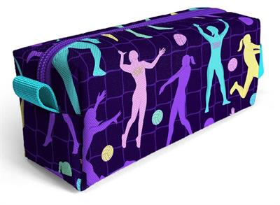 Coral High Mor Voleybol Desenli Kız Çocuk Isı Yalıtımlı Beslenme Çantası ve Kalemlik Seti