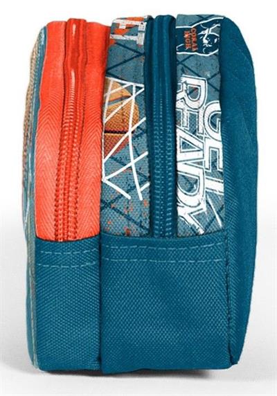 Coral High Nefti Turuncu Basketbol İki Bölmeli Kalem Çantası - Erkek Çocuk