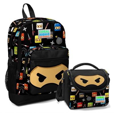 Coral High Ninja Baskılı Erkek Çocuk İlköğretim Okul Sırt Çantası ve Beslenme Çanta Seti