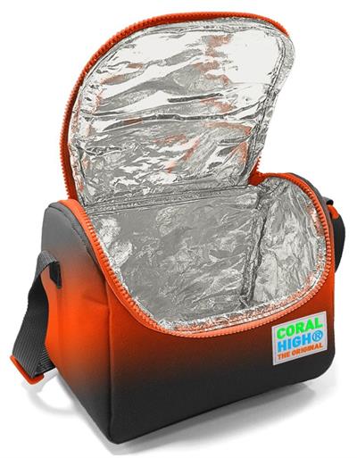 Coral High Okul Çantası ve Beslenme Çanta Seti - Usb Soketli - Siyah Turuncu Gradyan Erkek Çocuk