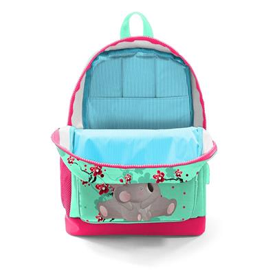Coral High Okul Çantası ve Beslenme Çantası Seti - Kız Çocuk Yeşil Koala - USB Soketli